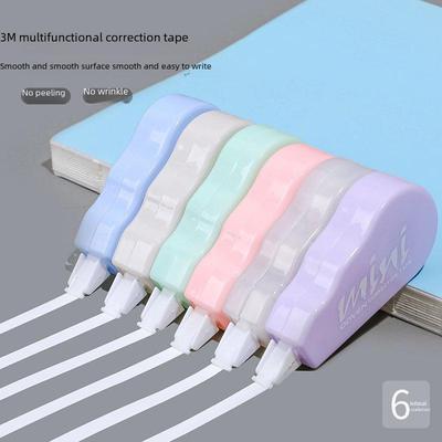 Niedliches Mini-Korrekturband-Set im koreanischen Stil – 6-teilig, tragbar und mit mädchenhaftem Design für Schüler