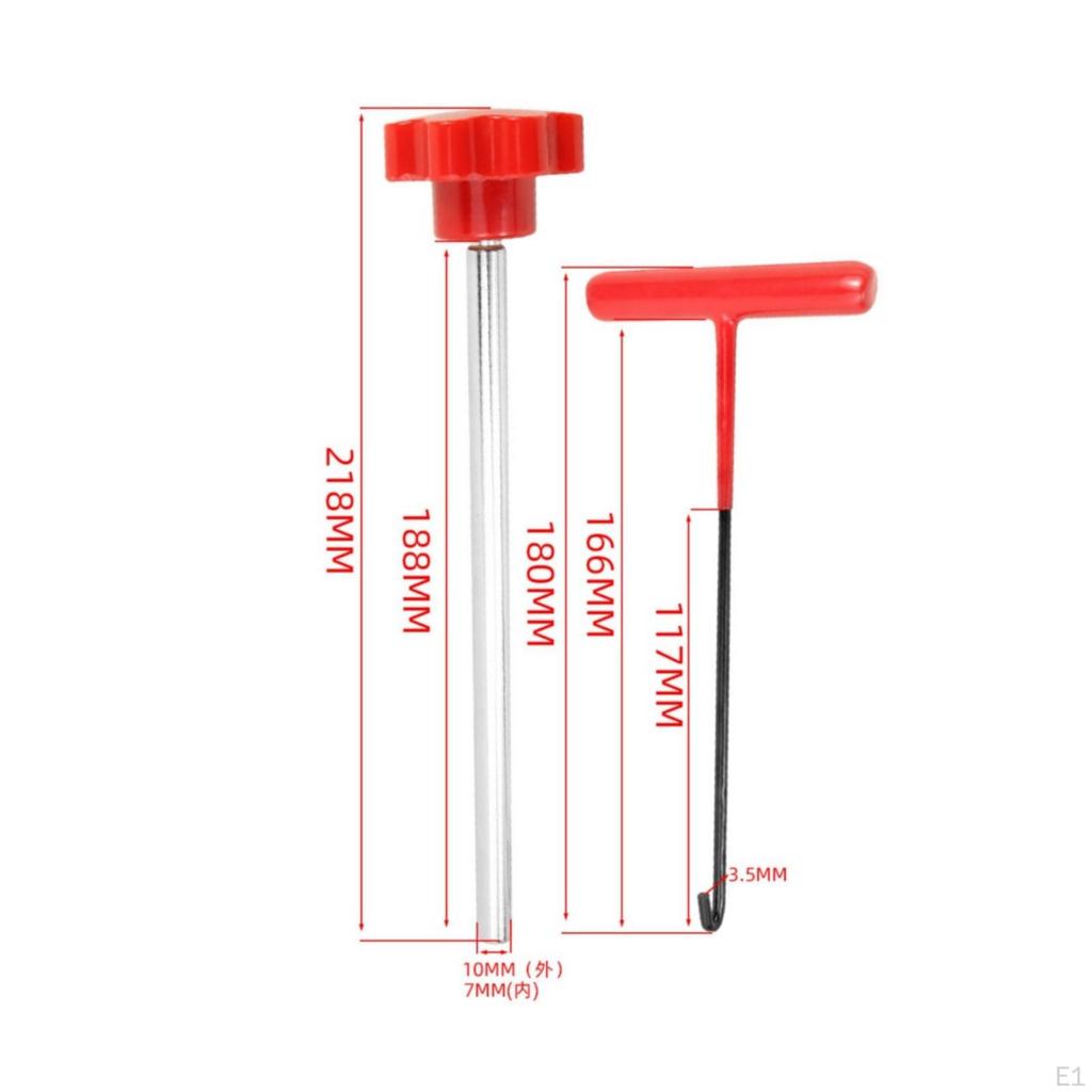 7 Pieces Tire Inflation Component Stem Installation Kit THandle Tool
