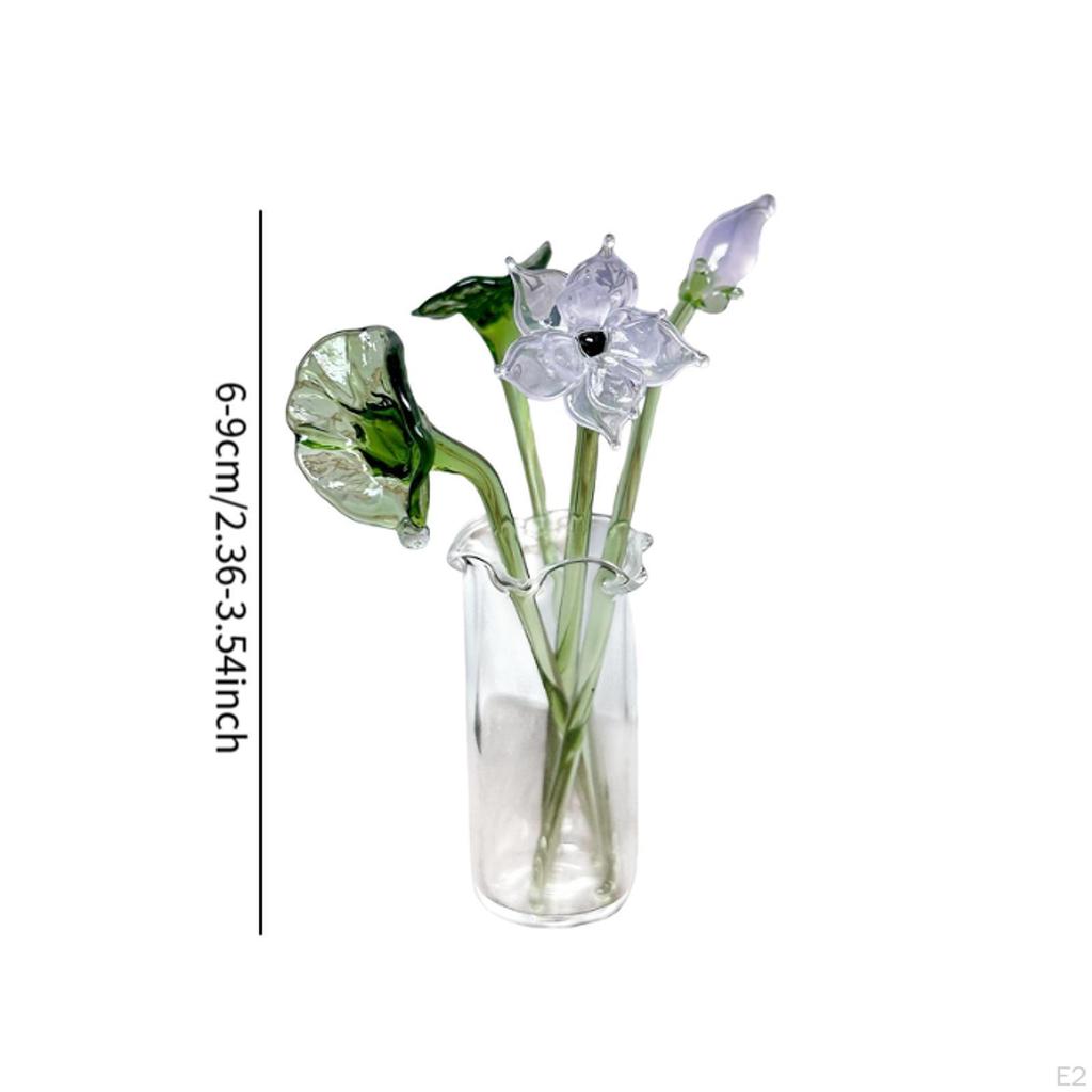 Artificial Flower Bouquet in Vase, Collectible Figurines for Home Decor Gifts