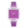 Unisex Watch 33mm WHAT THRU SO38K705 Simple Casual [Swatch] IF...SEE MAGENTA? []