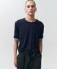 NOIRER Layered Half Long Sleeve T-Shirt (Navy Gray)