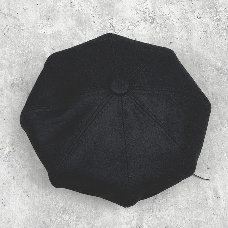 Fried Street Big Head Circumference Shows Small Face~ Exaggerated Big Hat Top Niche Octagonal Hat Beret Female Retro Cloud Painter Hat