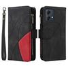 For Motorola Moto G84 5g Splicing Wallet Stand Case Zipper 9 Card Slots Leather Cover-Excellent
