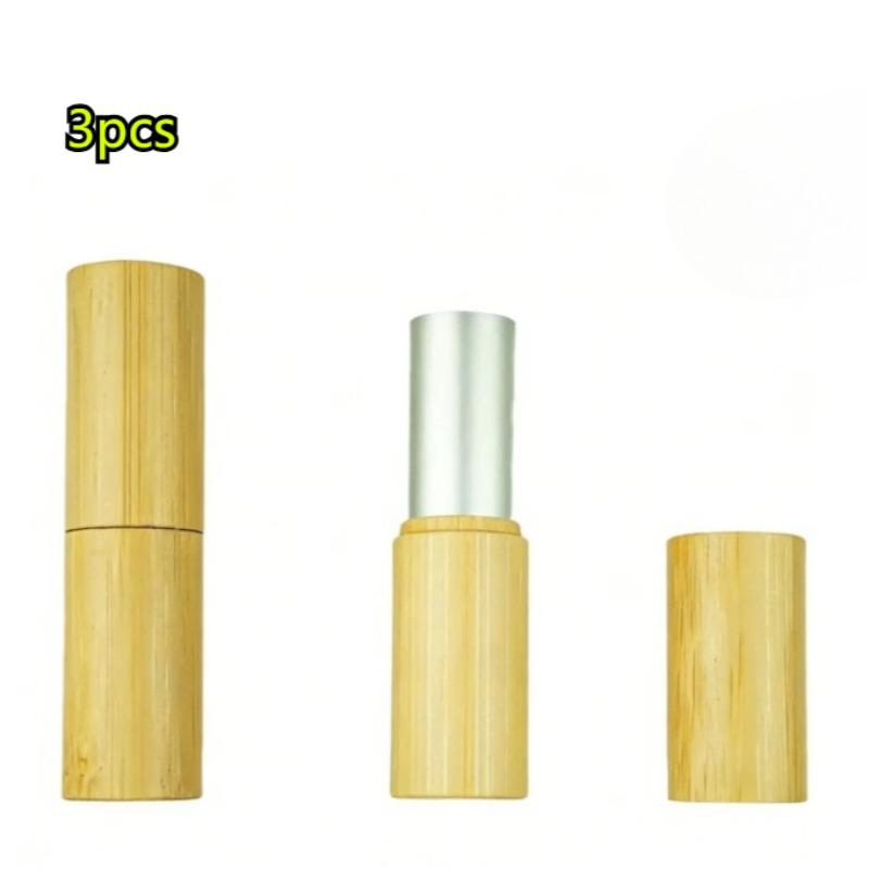 5gBamboo Lipstick Tube Lip Gross Containe DIY Refillable Bottle Eco-friendly Biodegradable Lipstick Bottler Empty Tube Container