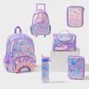 Zaino Scolastico Smiggle per Bambini Ragazze Grande Capacità Stampa Cartoni Animati Borsa in Nylon con Spallacci Ammortizzati Stile Fresco Dolce