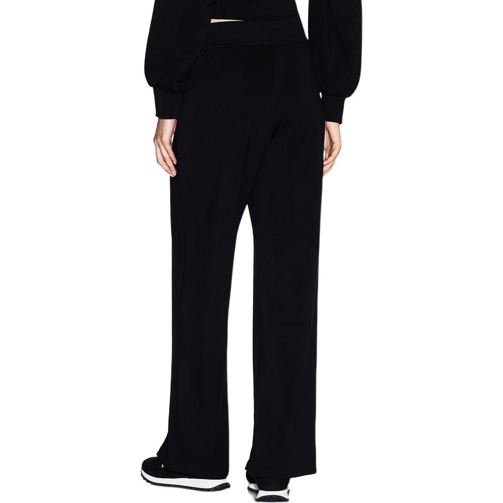 Armani Exchange FW25 Solid Logo Lace-Up Knit Joggers Women bottoms XW001289-AF16111-UC001