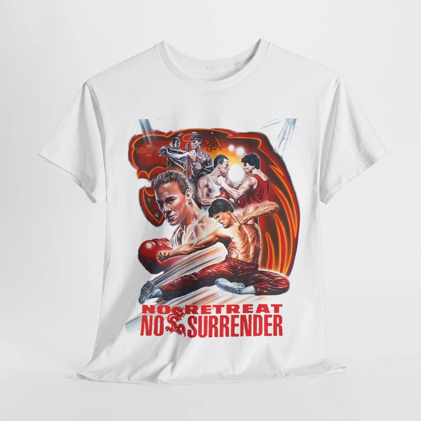 No Retreat No Surrender Jean Claude Van Damme T Shirt Unisex Heavy Cotton Tee M