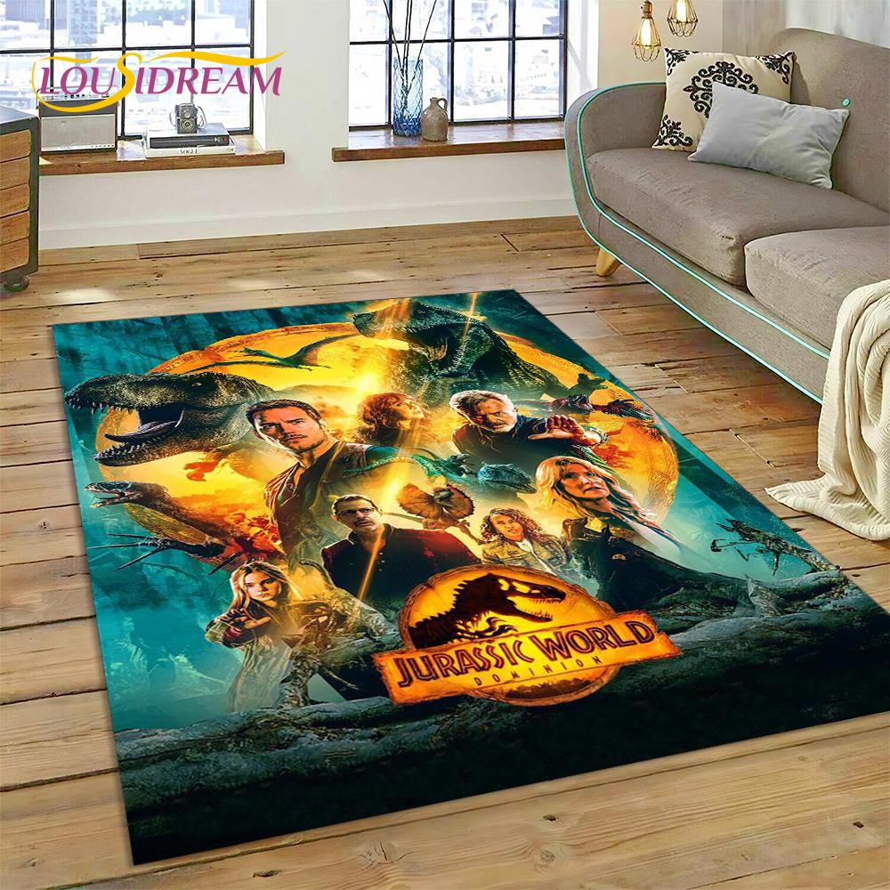 3D Cartoon Jurassic Park Dinosaur Dino Rug Carpet for Living Room Bedroom Decor,floor Mat Non-slip Decoration for Sofa Doormat