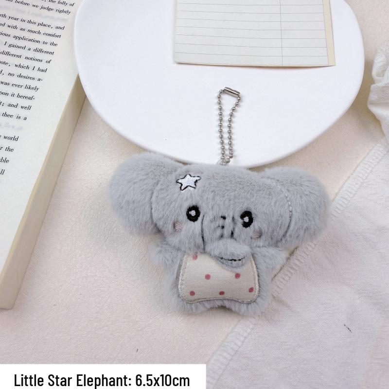 Cute Bear & Sheep Plush Keychain Pendant - High-Value Ornament Original Version
