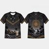 Neues Samoa Vintage Trikot Sport Schnelltrocknendes Fußball T-Shirt Polynesische Stammes-Tattoos Samoanische Meeresschildkröte & Segelboot Grafik Tops