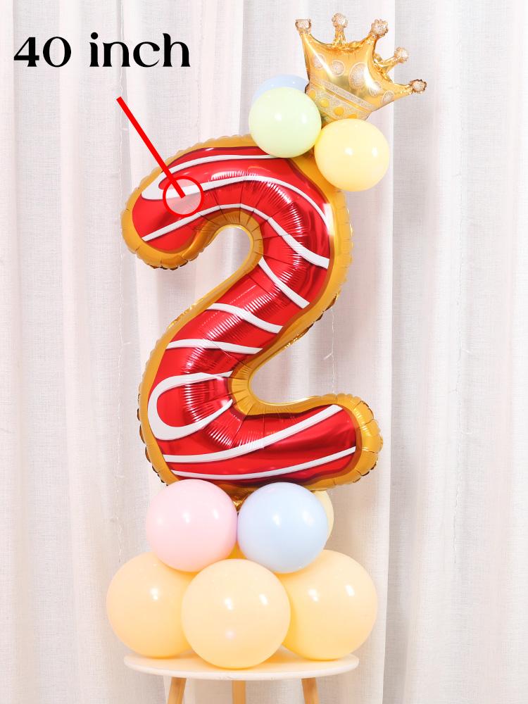 Sweet Donut Ice Cream Cake Foil Balloons Love Helium Balloon Baby Shower Birthday Party Decoration Kids Toy Digital Figure Globo