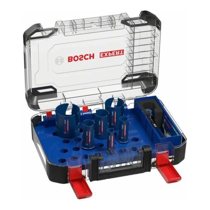 Coffret de scies-trépans - bosch expert - 2608900490 - 10 pièces - diamètres 20 à 64 mm - longueur 60 mm
