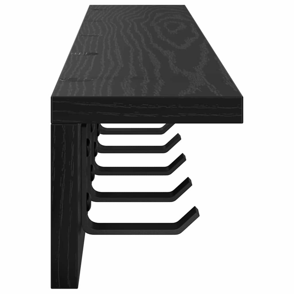 Wall Mounted Nightstand Wall Mounted Black Oak Effect