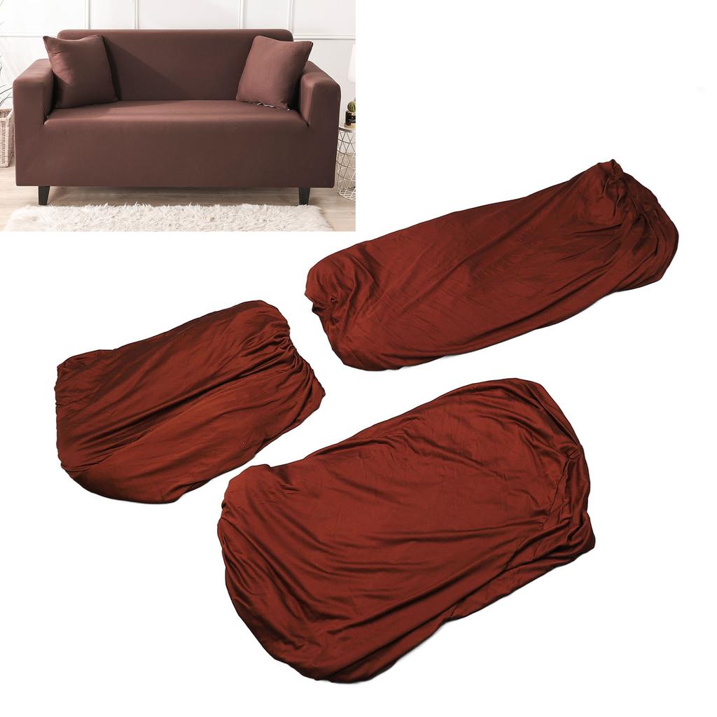 Sofa Cover Prevent Slip Wrable Plain Color Full Wrap Stretch Couch Protector for Home