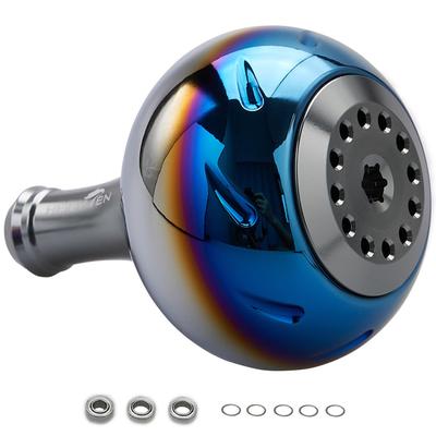 HEIGHTEN 45mm Power Reel Handle 4 Compatible with Shimano and Daiwa Aurora Series Knob, Colors, B-Type L-Size (Gunmetal) (722)