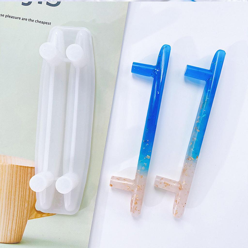 Tablettgriff Harzgussform DIY Untersetzer Tablettgriff Harzform für Servierbrett Schmucktablett Schrank Schrank