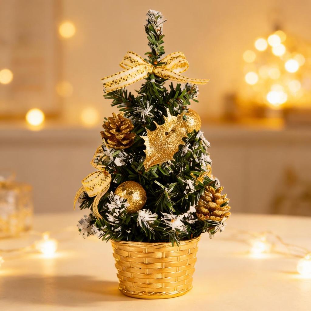 Mini 20cm Cartoon Christmas Tree Ornaments for Tabletop and Mall Decor