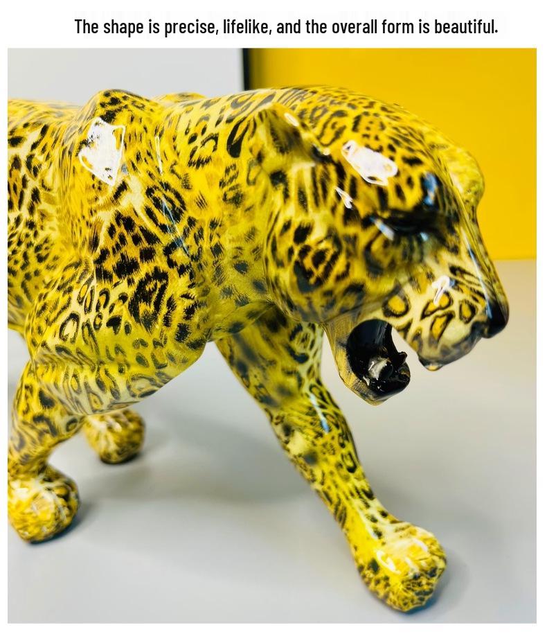Leopard Resin Ornament for Home Decor & Gift