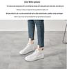 Genuine Leather High-Top White Women's Sneakers - 2025 Spring Collection