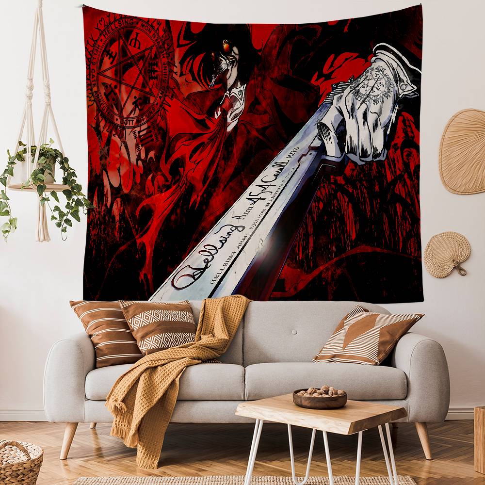 Anime Hellsing DIY Wall Tapestry For Living Room Home Dorm Decor Wall Art Decor
