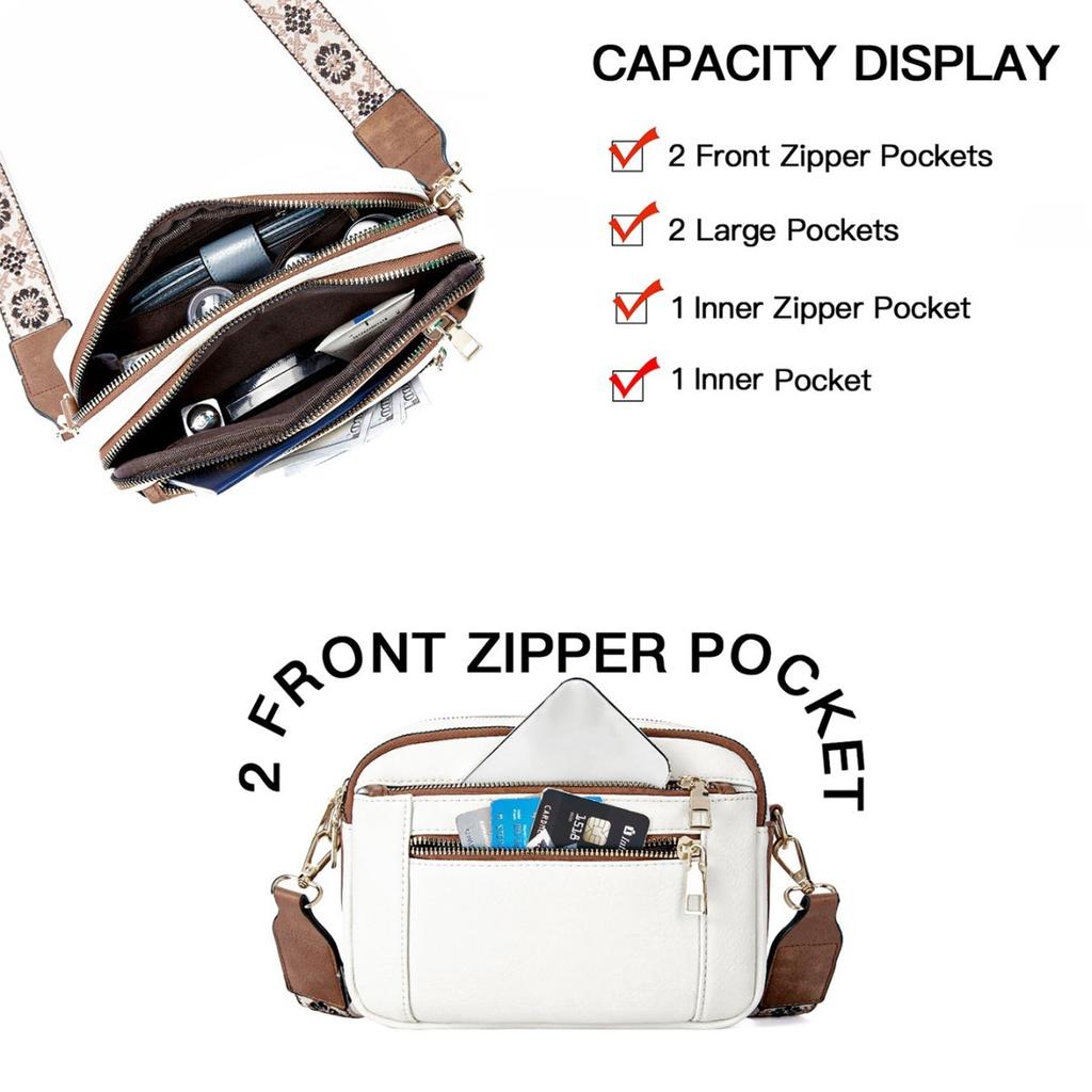 Color-blocking, Multi-functional Bags, Zippers, Crossbody Bags, Square Bags, Single-shoulder Bags, Wallets, Adjustable Shoulder Straps
