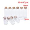 10 Stück Mini Klare Glasflaschen mit Kork Gewürz Nachrichtenfläschchen Leere Wunschflasche DIY Treibende Leere Winzige Gläser Party Dekorationen