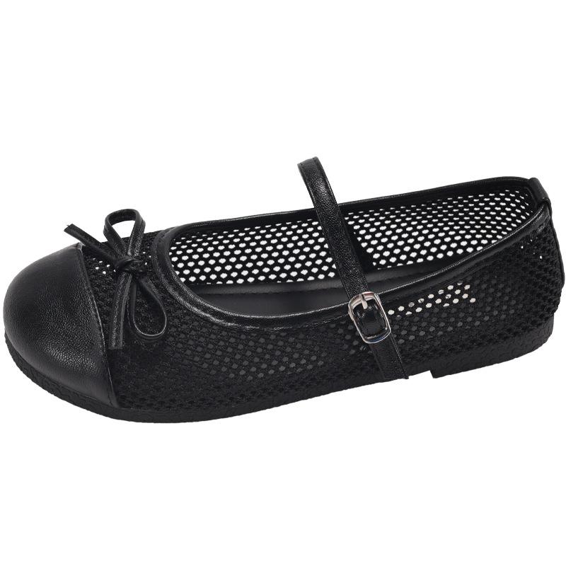 Queen Fan French round head shallow mouth flat sole shoes women's summer 2025 new versatile skirt Mary Jane shoes