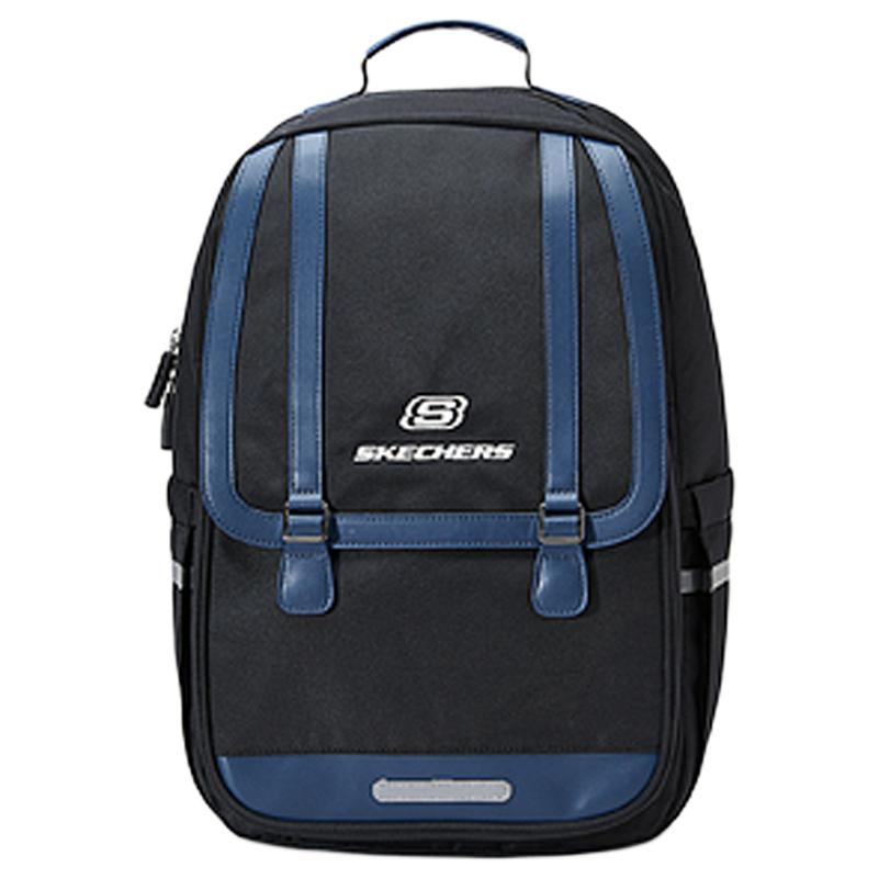 Skechers Logo Zipper Closure Fabric Backpack Kids backpacks Carbon-Black L424K082-0018 Carbon Black