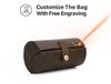 Vintage Crazy Horse Leather Cylindrical Sunglasses Case Set - 3-Piece Handmade Genuine Leather Glasses Holder