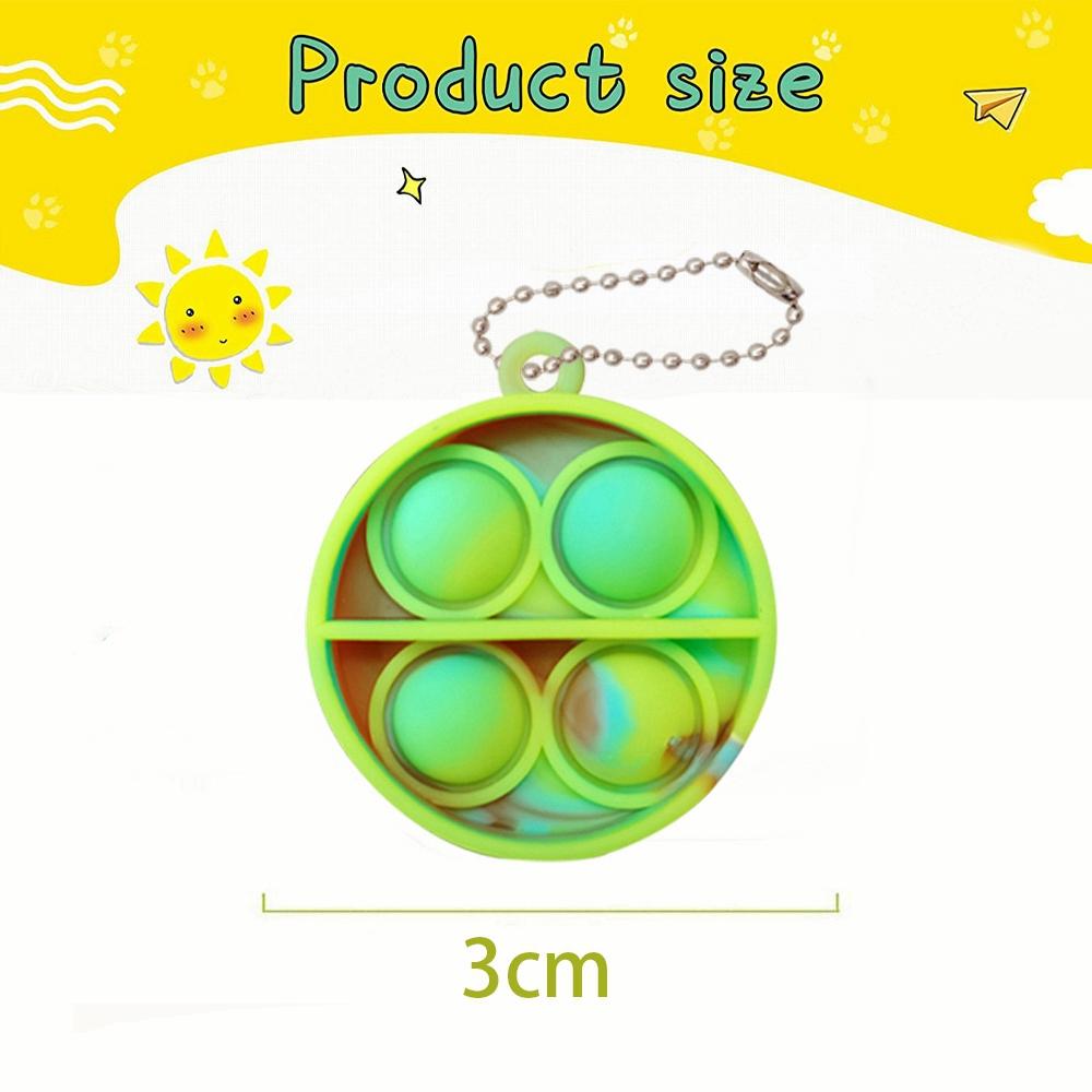 12/24Pcs Mini Pop Fidget Toy Pack Kit Keychain Stress Relief Hand Toys Party Favors Offi Desk Toy for Kids Adults Brinquedos