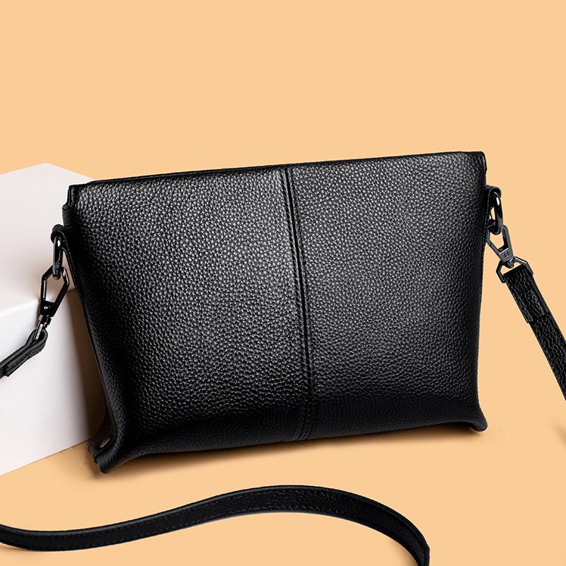 Leather women's bags, high-end new models, trendy fashion and simple shoulder messenger bags, first-layer cowhide small bags