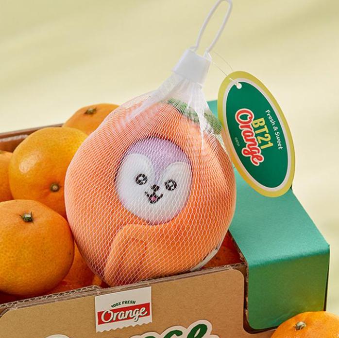 BT21 Baby Orange Party Mini Toy Keyring Set – 6 Characters