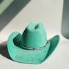 New Handmade Belt Suede Western Cowboy Hat Wide Brim Cowgirl Hat Party Hat  Stage Hat  Cattleman Knight Hat