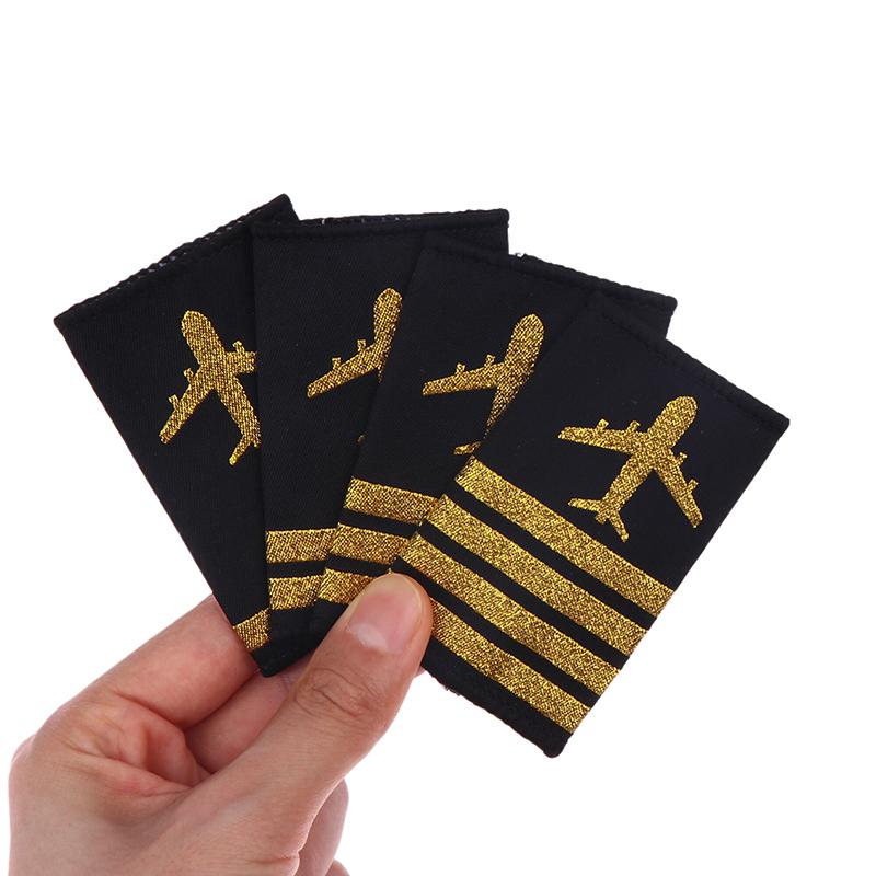 1 para Dekoracja odzieży Epolety Profesjonalni Piloci Mundur Epolety Rzemiosło Naszywki na ramię DIY Dekoracje do ubrań Akcesoria