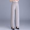 Women's Plus Size High Waist Cropped Wide Leg Pants – Elastic Waist Stretchy Trousers (Sizes XL-6XL) for Summer