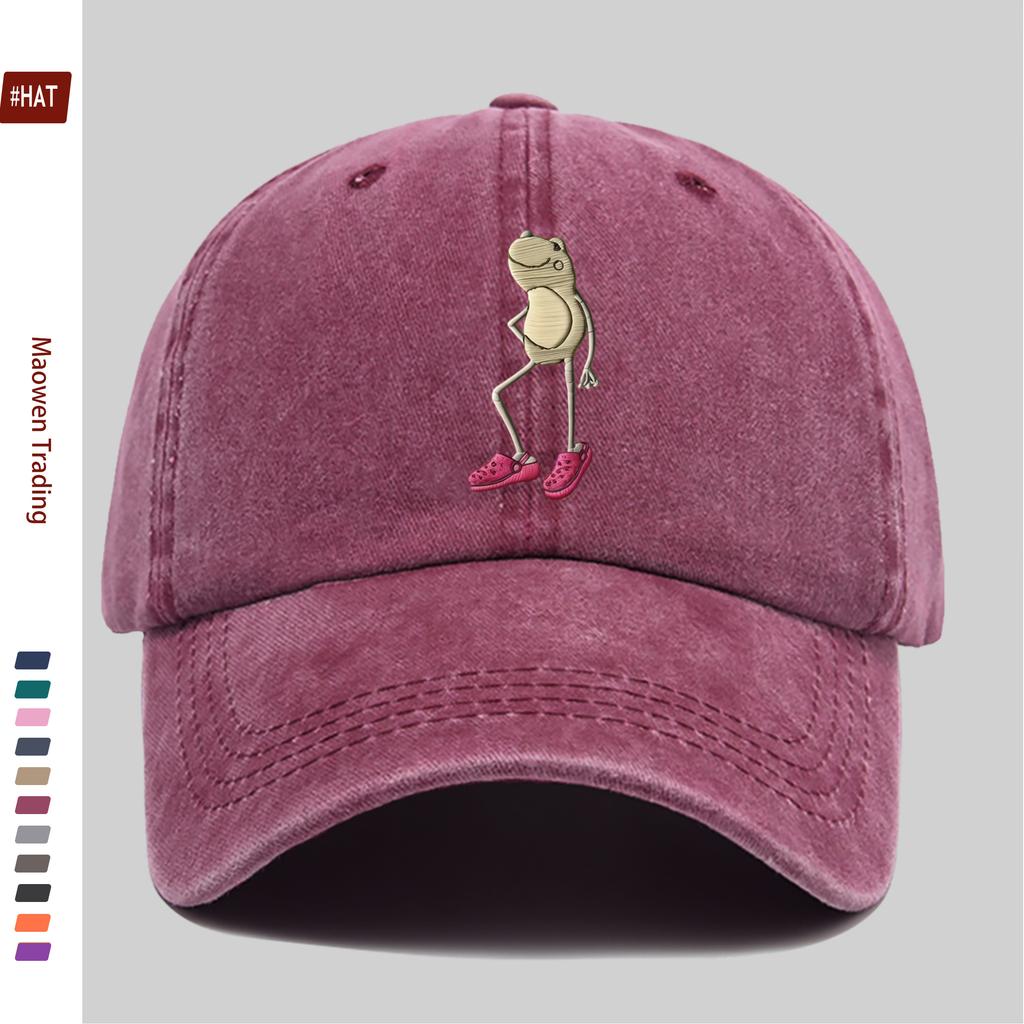 pc Cartoon Frog Print Baseball Cap Casual Printed Sun Hat Comfortable Lightweight Decorative Hat with Adjustable Strap Truck