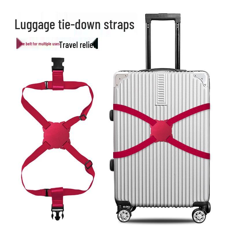 Cross-Border Elastic Luggage Strap - 8-Shaped Anti-Drop Suitcase Fastener.