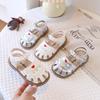 Girls' Fashion Sandals Children'S Hollow-Out Beach Shoes Anti-Kick Toe Protection Embroidered Flowers Cute Classic New Style