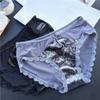 Low Waist Seamless Briefs Chinese Style Underwear for Women Sweet Lace Mesh Panties  Ladies