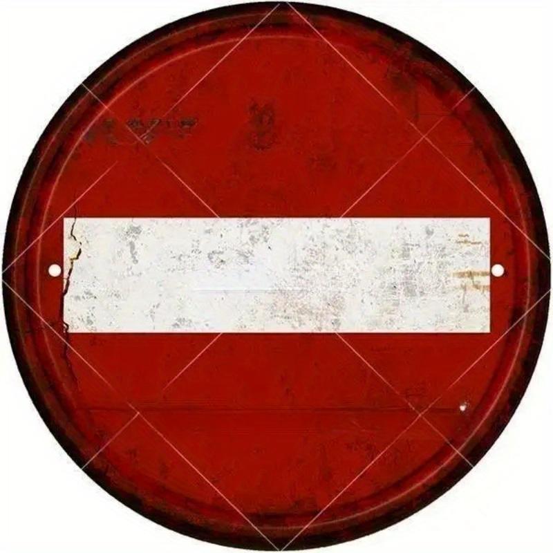 Holzschild „STOP“ mit Warnung, rund, für Garage, Vintage, Holzschild, Blechschild, Wanddekoration für Zuhause, Bar, Kneipe, Ladenschild, Männerhöhle, Yad, Outdoor, für Tür