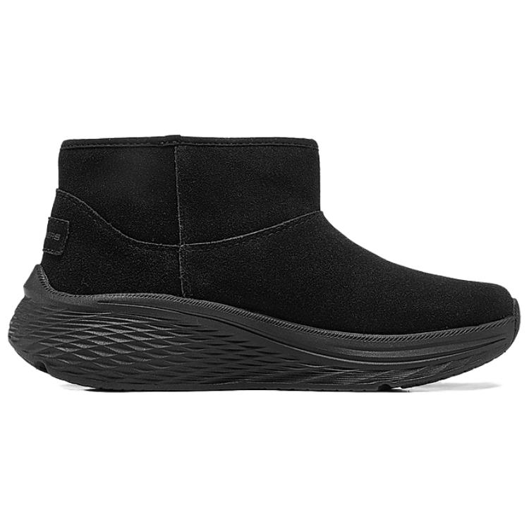 Skechers Max Cushioning Warm Durable Comfortable Fashion Short Mid Calf Snow Boots Women Boots Black 144349-BBK