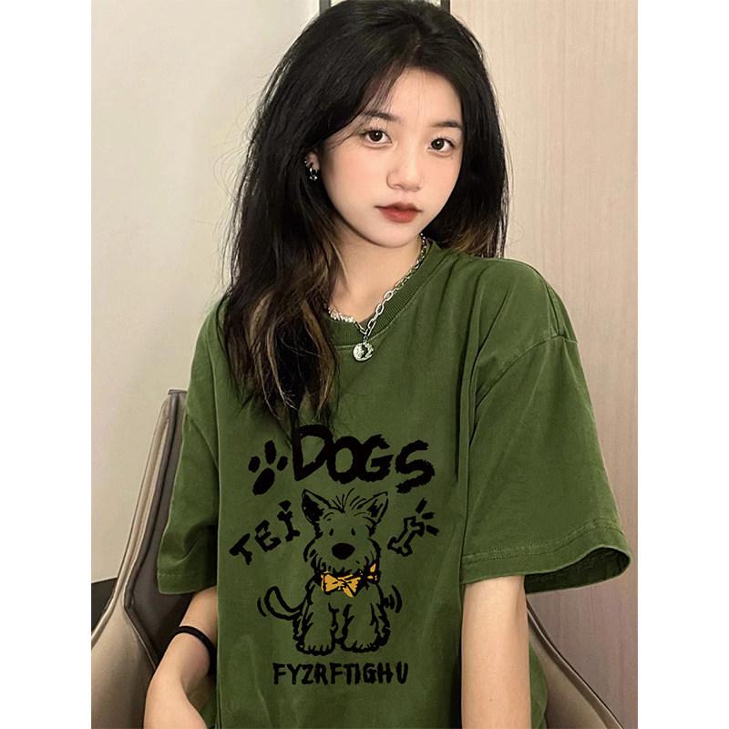 

Plus Size Women s Olive Green Retro Short Sleeve T-shirt 2XL (131-155 lbs) оливковое зеленый