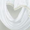 Wavy Design Window Valance with Fringes and Rod Pocket for Soft Light and Privacy In Bedrooms or Living Room Decoration