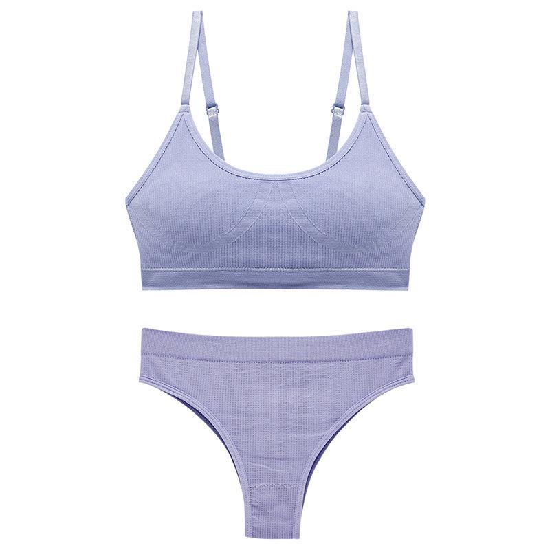 Drahtloses Push-up-Camisole-BH-Set für Damen: Nahtlose, gepolsterte, bequeme Nachtwäsche zum Schlafen, Schöner Rücken, Große Größen, Teenager