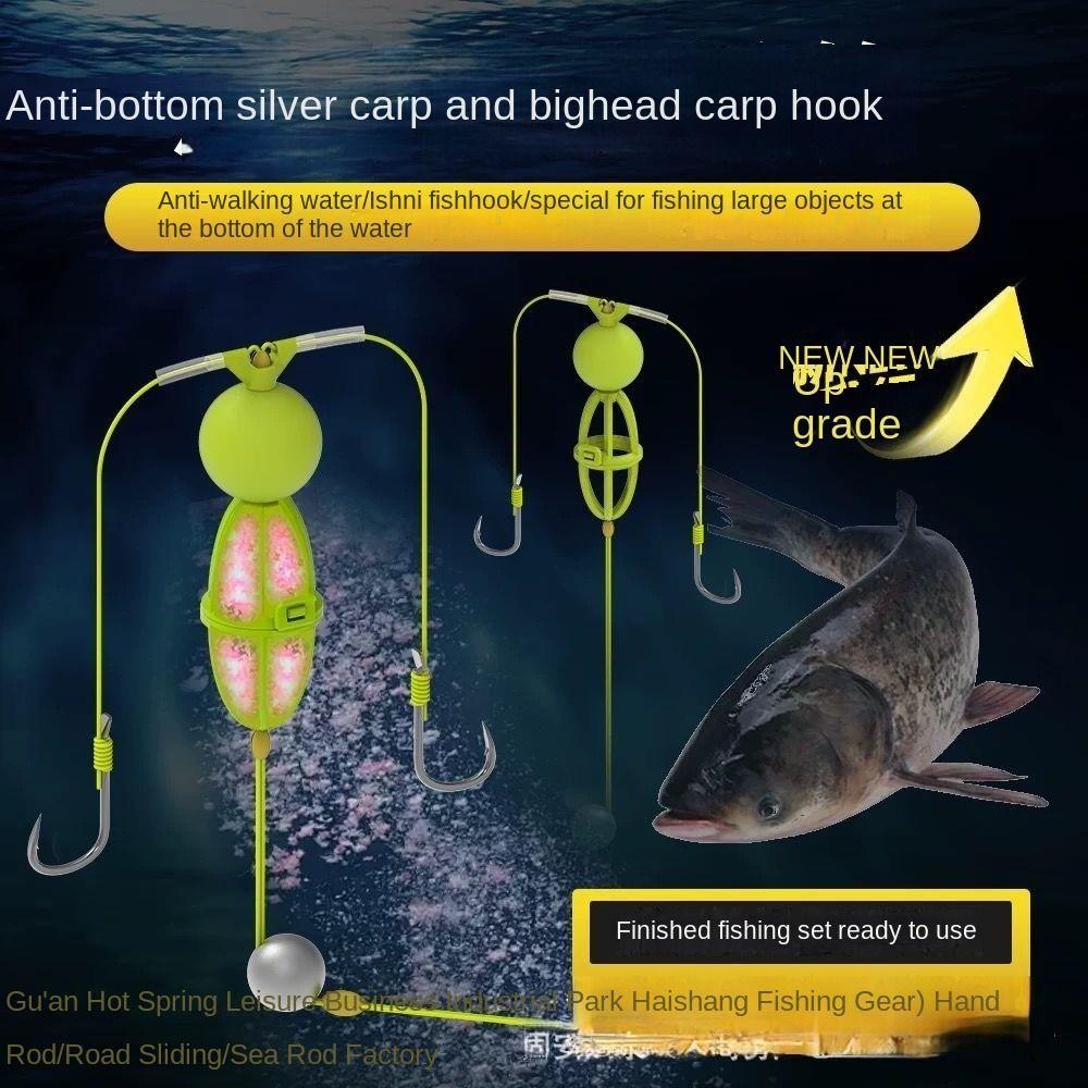 String Hook Fishing Bait Cage Carbon Steel Fishing Spring Bait Cage Line Group Feeder Sinker  Sea