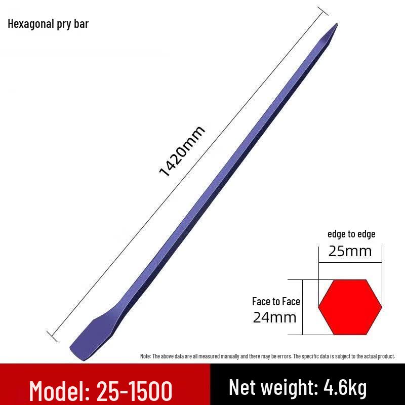 Hexagonal Steel Pry Bar