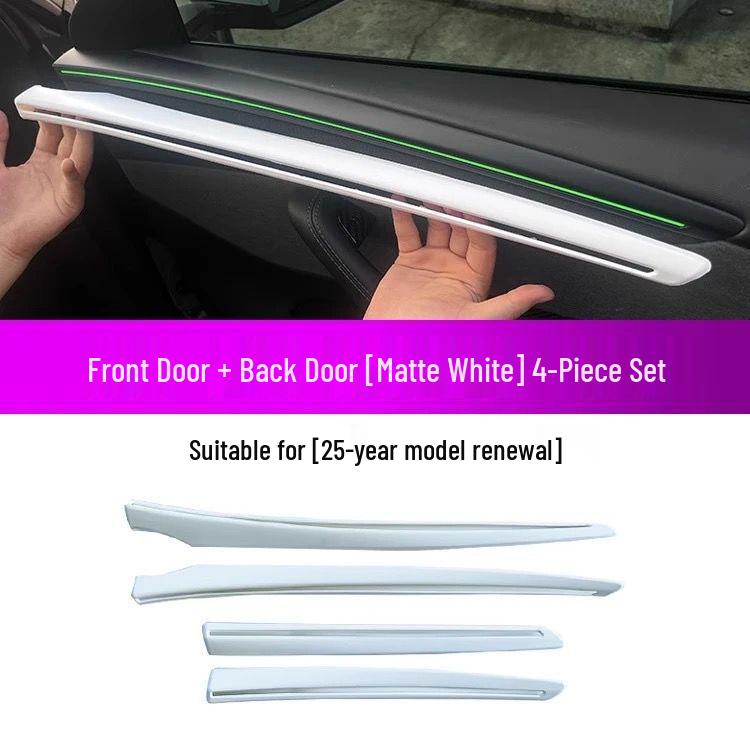 

Model/Y Door Trim Sticker Type Color Change Covers - 4-Piece Injection Molded ABS Set