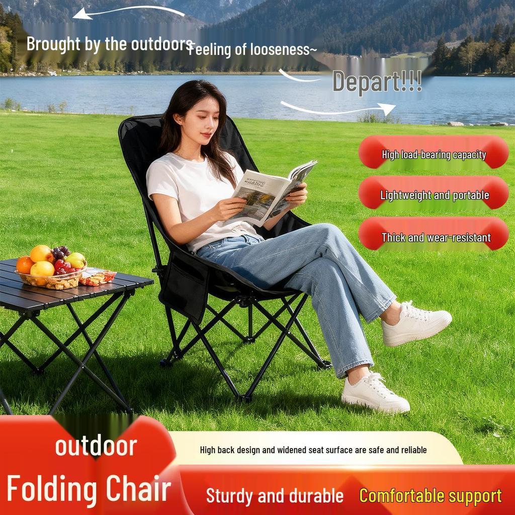 Foldable Moon Chair: Camping, Beach, Fishing, Picnic, Sketching, BBQ, Small Stool
