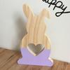 Liebliches hohles Herz Holz Kaninchen Kunsthandwerk Kindergeschenk Heim Büro Dekor