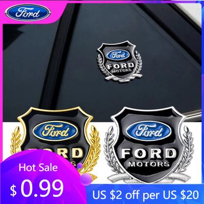 Car Sticker 2pcs Metal Eagle Emblem Stickers for Car Decoration Auto Accessories For Ford 3 MK2 Fiesta MK7 Mondeo Mk4 Fusion Kug